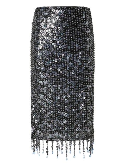 PINKO sequinned midi skirt - Grey - zdjęcie produktu nr 1