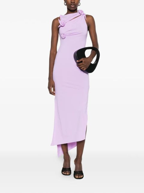 Coperni Flower knot-detail midi dress - Purple - zdjęcie produktu nr 1
