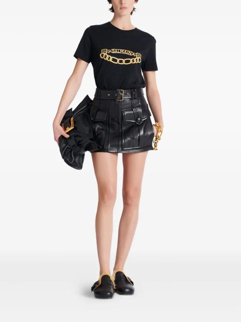 Balmain belted skirt - Black