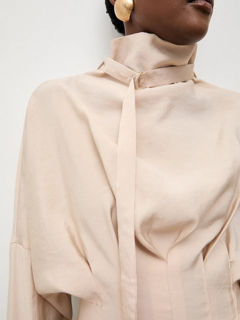 Answear.LAB bluzka damska kolor beżowy gładka