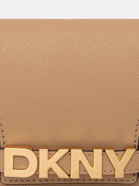 Dkny torebka skórzana kolor beżowy R435OG58