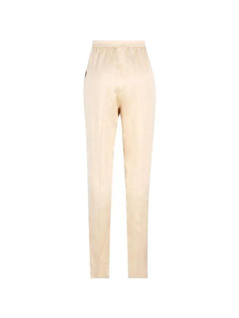 Saint Laurent pleated silk trousers - Neutrals - zdjęcie produktu nr 2