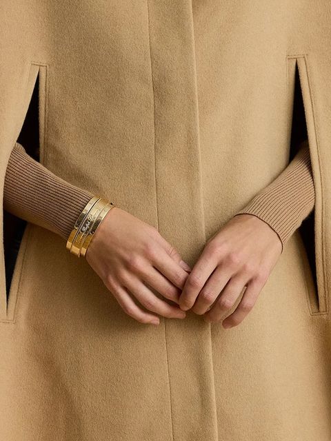 Lauren Ralph Lauren płaszcz z dodatkiem wełny kolor beżowy 297P04145