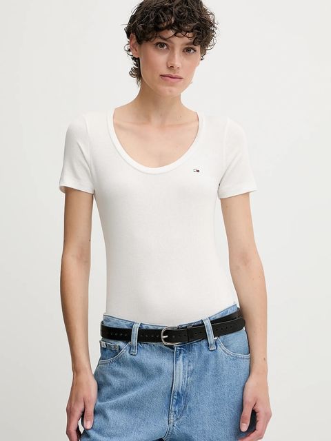 Tommy Jeans t-shirt damski kolor biały DW0DW20916 - zdjęcie produktu nr 1