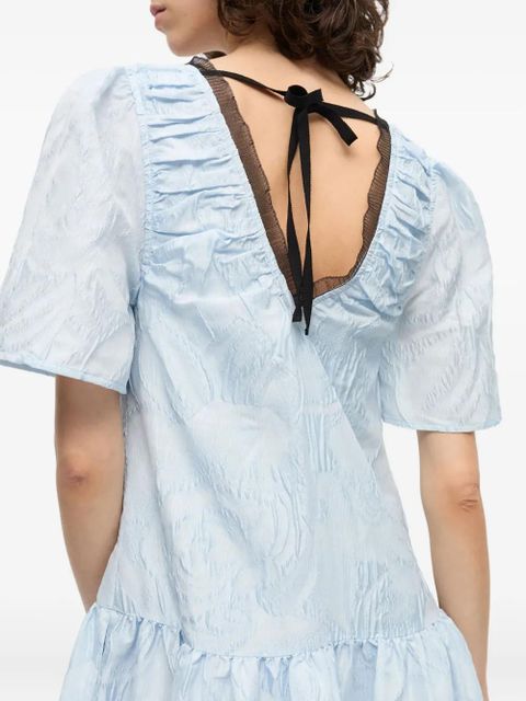 GANNI cloqué midi dress - Blue - zdjęcie produktu nr 2