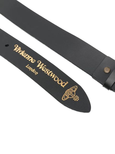 Vivienne Westwood wide Alex charm leather belt - Black - zdjęcie produktu nr 2