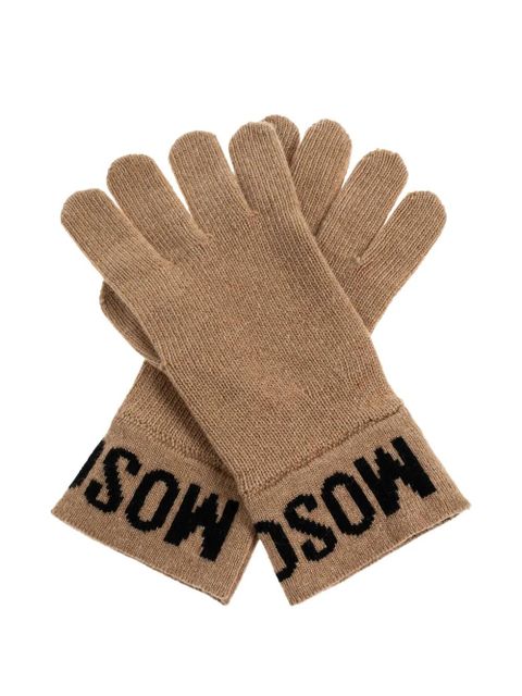 Moschino logo-detail gloves - Neutrals - zdjęcie produktu nr 2