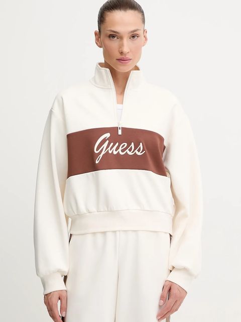 Guess bluza FABIA damska kolor beżowy z aplikacją V5BQ00 KCX22 - zdjęcie produktu nr 1