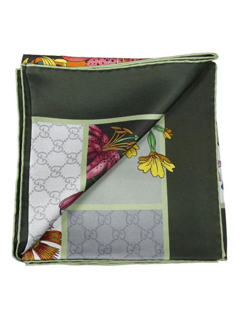Gucci floral-print scarf - Green - zdjęcie produktu nr 2