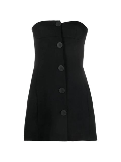 The Attico bustier button mini dress - Black - zdjęcie produktu nr 1