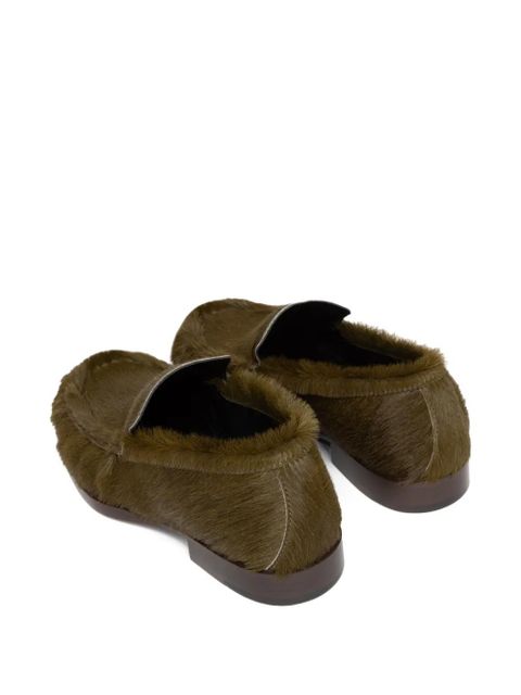 DRIES VAN NOTEN leather loafers - Green