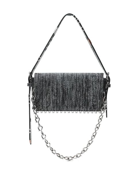 Alexander Wang studded chain-detailed shoulder bag - Black