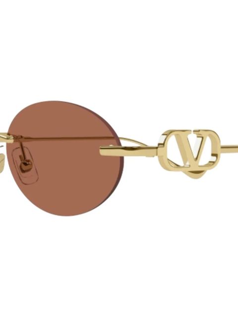 Valentino Garavani VLogo Signature rimless sunglasses - Gold