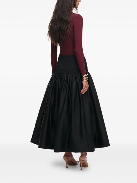 Self-Portrait keyhole-embellishment top - Red