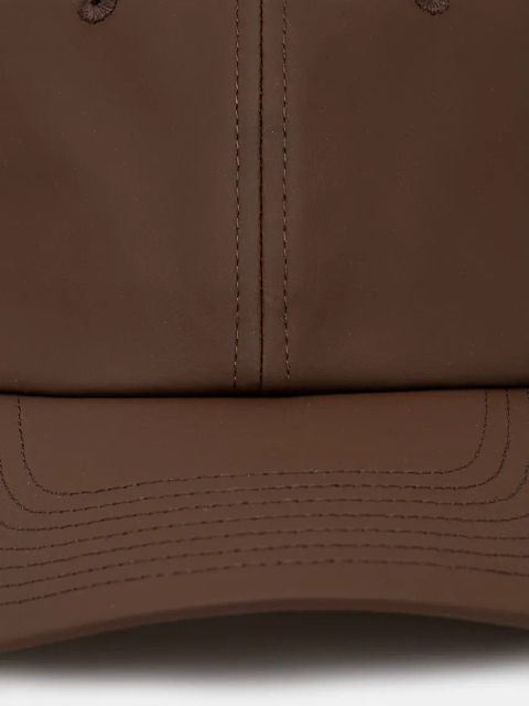 Rains czapka z daszkiem Cap W1 kolor brązowy gładka 13600.23