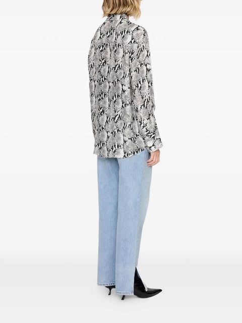 ANINE BING python bridget shirt - White - zdjęcie produktu nr 2