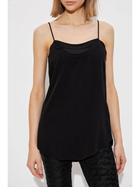 Balmain layered top - Black