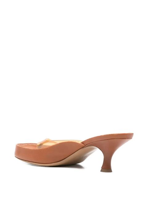 Chloé transparent-strap heeled sandals - Brown