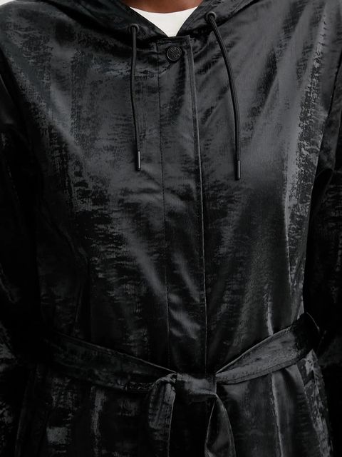 Rains kurtka 12040 A-Line Longer W Jacket kolor czarny przejściowa 12040