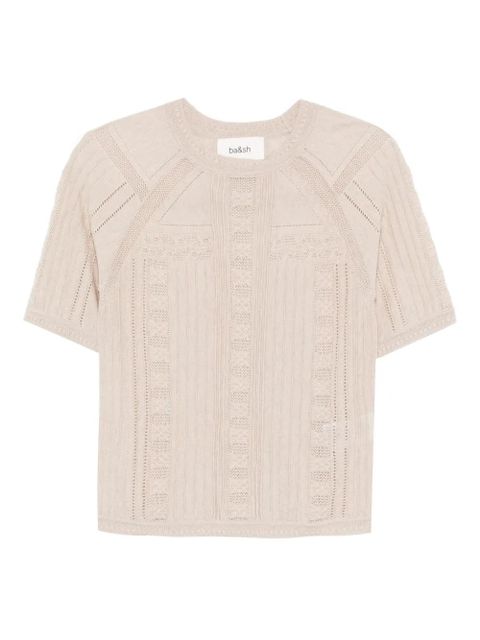 Ba&Sh Philo eyelet-knit top - Neutrals - zdjęcie produktu nr 1
