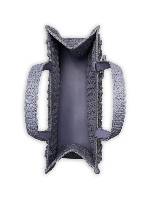 Tory Burch small Ella hand-crocheted popcorn tote bag - Grey