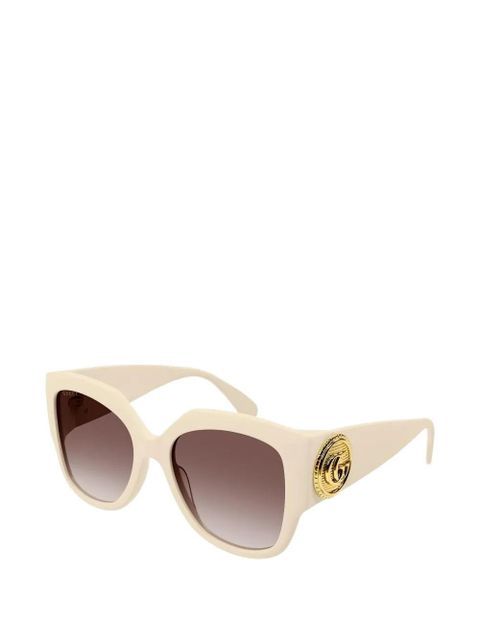 Gucci Interlocking G geometric-frame sunglasses - Neutrals - zdjęcie produktu nr 2
