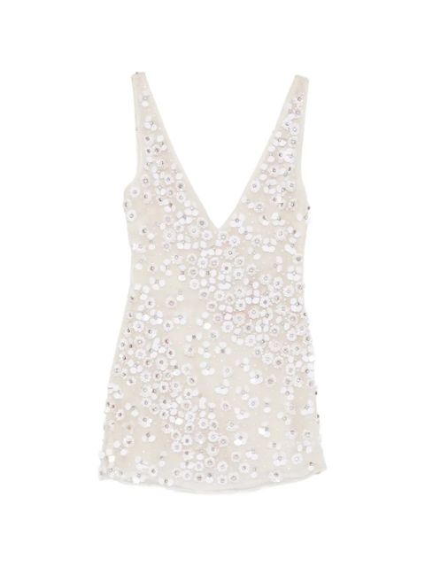 Cult Gaia sequin floral mini dress - Neutrals - zdjęcie produktu nr 1