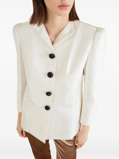 Valentino Garavani notched-lapel button-up jacket - White - zdjęcie produktu nr 2