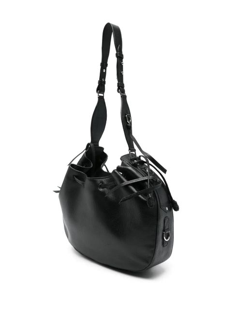 ISABEL MARANT Bolton drawstring leather shoulder bag - Black