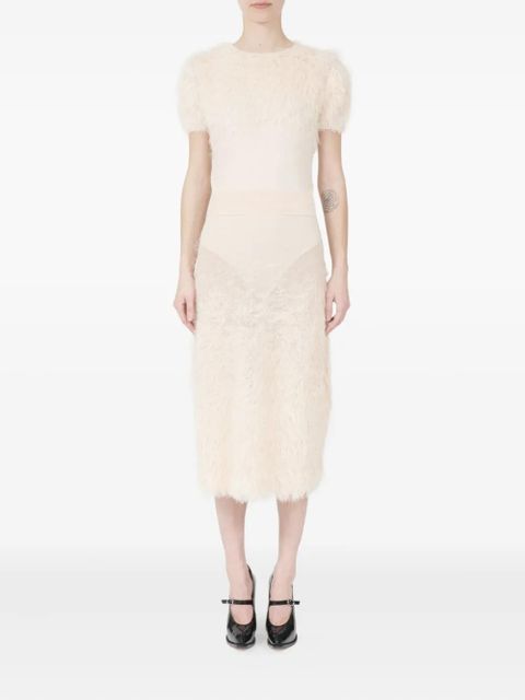 Maison Margiela fluffy crew-neck top - Neutrals