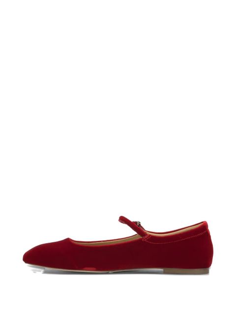 Aeyde Uma velvet ballet flats - Red