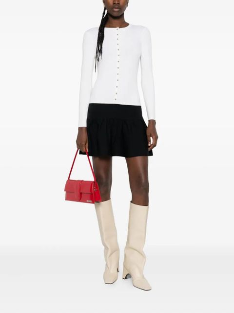 SANDRO embellished ruffled mini dress - White