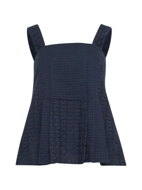 3.1 Phillip Lim broderie-anglaise pleated top - Blue - zdjęcie produktu nr 1