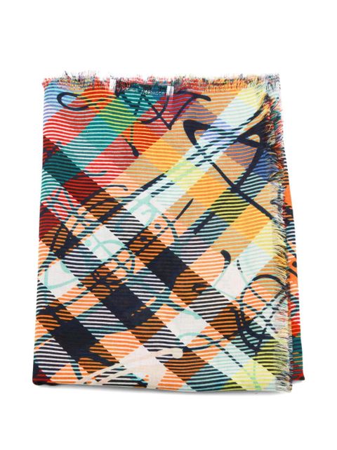 Vivienne Westwood plaid fringed scarf - Orange - zdjęcie produktu nr 1