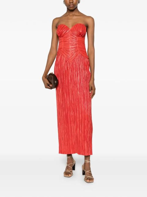Cult Gaia Ashika pleated strapless dress - Red - zdjęcie produktu nr 2