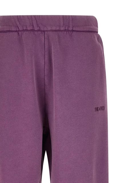 The Attico logo-embroidered track pants - Purple
