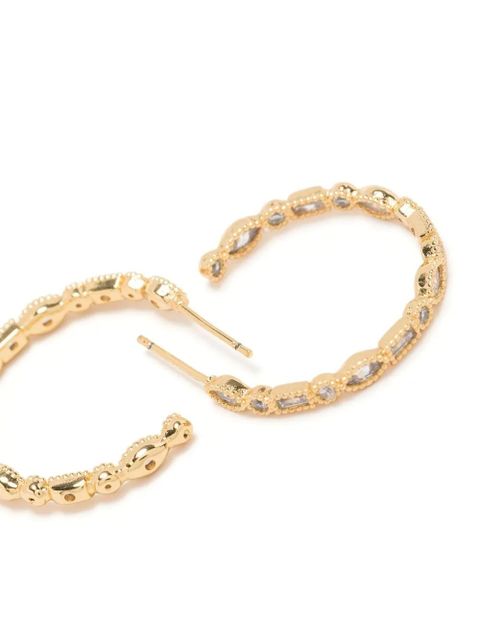 Maje Diamanté-embellished hoop earrings - Gold - zdjęcie produktu nr 2