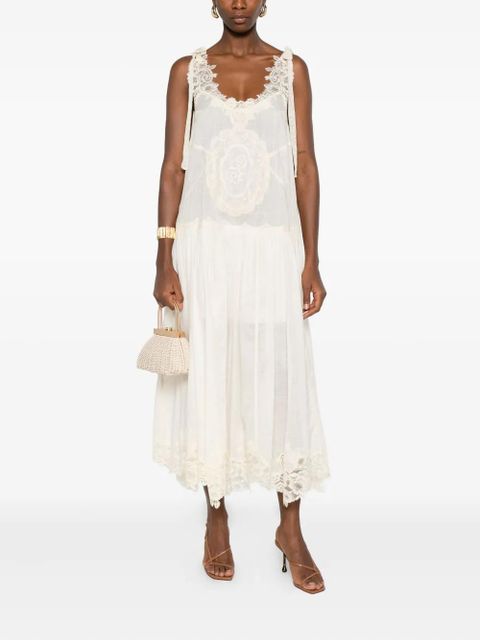 ZIMMERMANN lace-trimmed slip dress - Neutrals - zdjęcie produktu nr 2