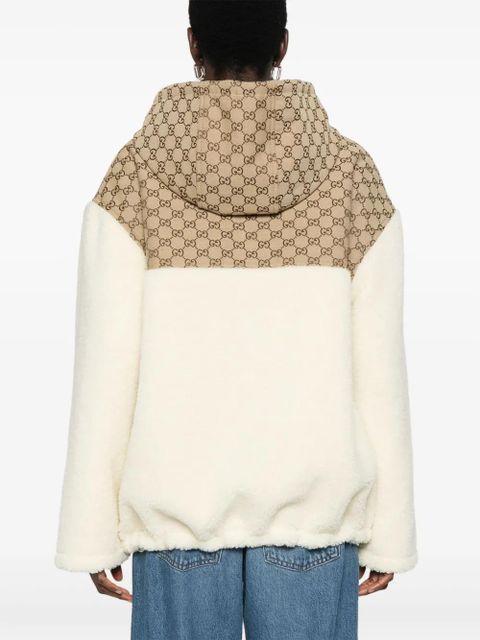 Gucci GG-intarsia fleece jacket - Neutrals