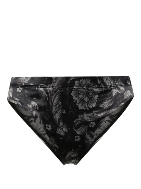 Versace Barocco-print satin briefs - Black - zdjęcie produktu nr 1