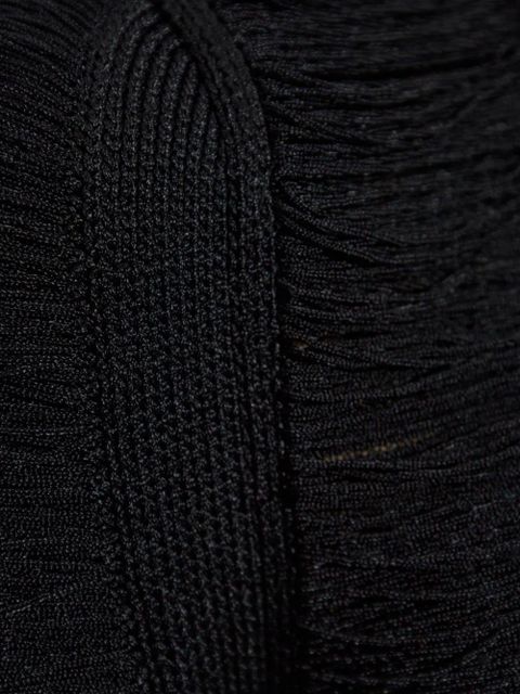 The Attico fringed top - Black