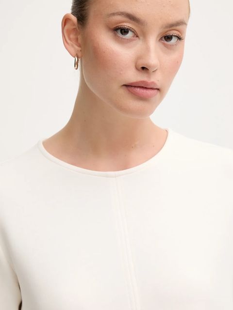 United Colors of Benetton bluza damska kolor beżowy gładka 3QAFD10AU