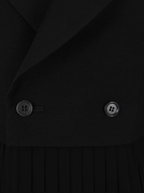 Comme Des Garçons pleated button dress - Black