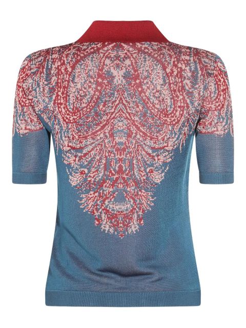 ETRO paisley-print polo shirt - Blue