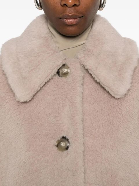 Max Mara Teddy button-up cape - Pink