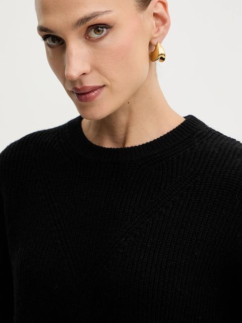 Pinko sweter z dodatkiem wełny damski kolor czarny 105505 A2R1