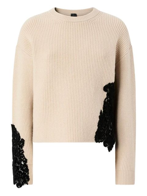 PINKO lace-appliqué sweater - Neutrals - zdjęcie produktu nr 1