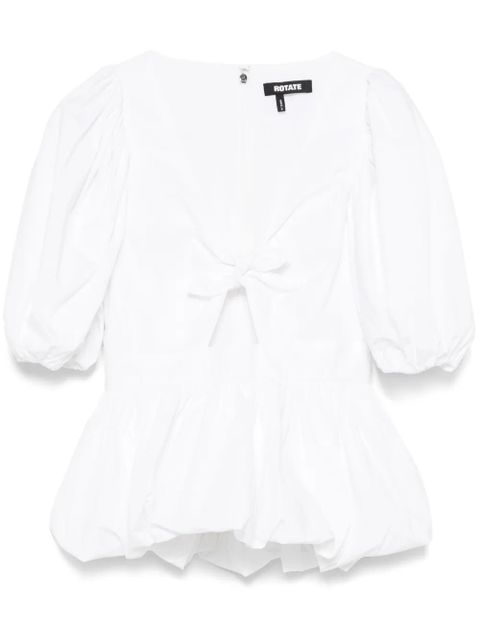 ROTATE BIRGER CHRISTENSEN puff-sleeve bubble top - White - zdjęcie produktu nr 1