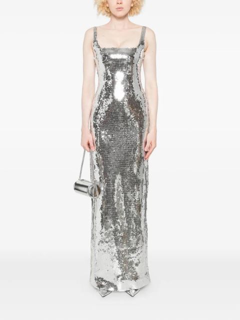 16Arlington Electra sequin square-neck gown - Silver