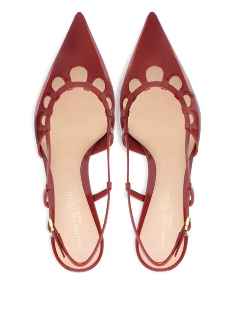 Gianvito Rossi 55mm Eloise cut-out heeled pumps - Red
